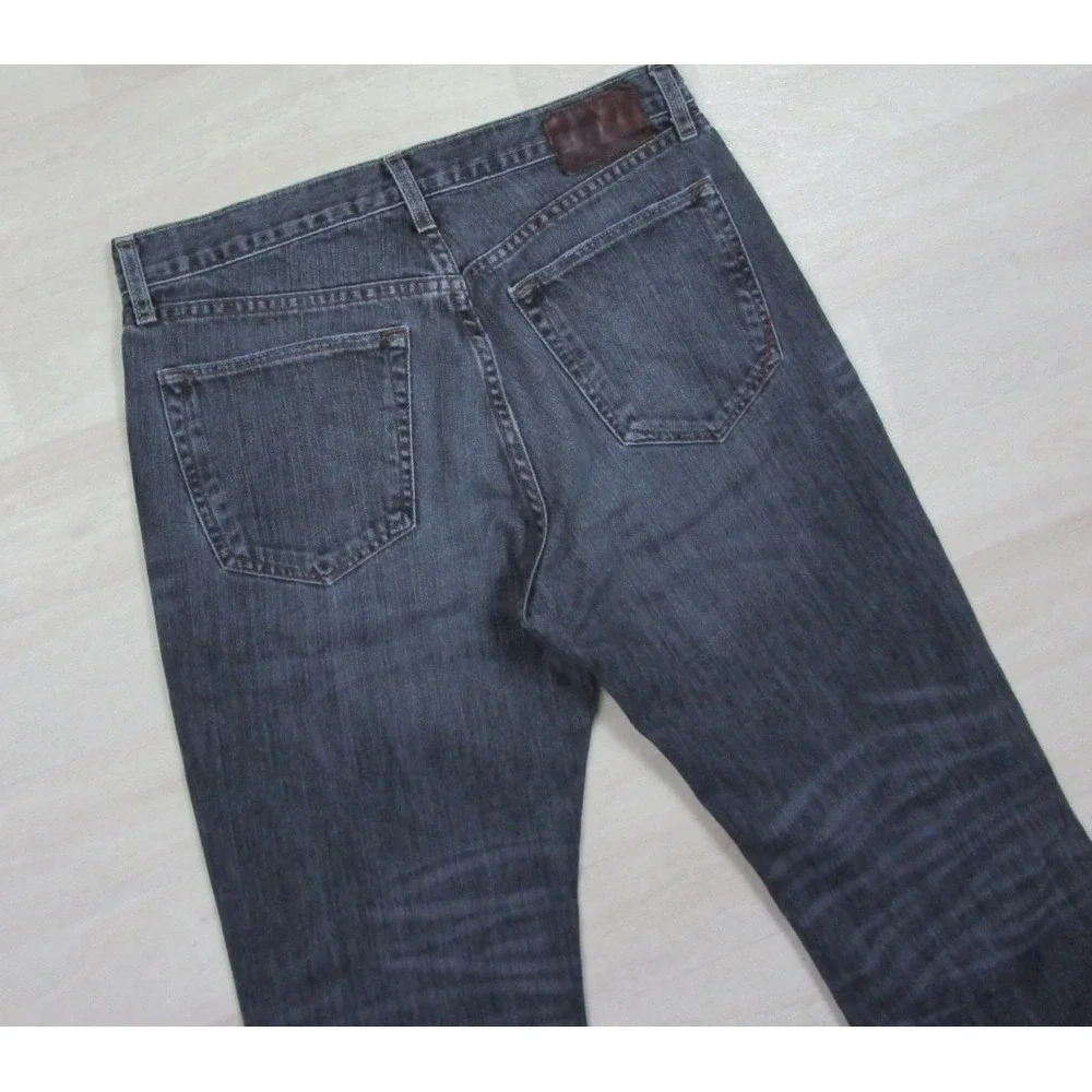 Banana Republic Jeans Men's (31x29.5) Straight Fit Selvedge Denim Charcoal Black